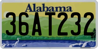 AL license plate 36AT232