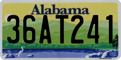 AL license plate 36AT241