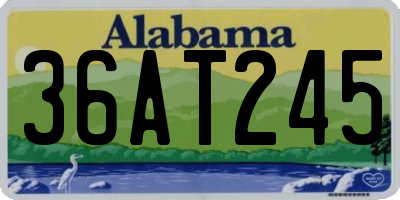 AL license plate 36AT245
