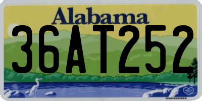 AL license plate 36AT252