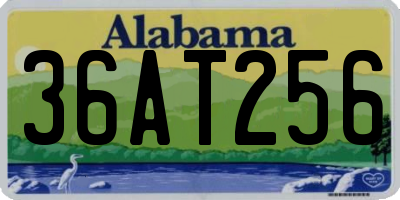 AL license plate 36AT256