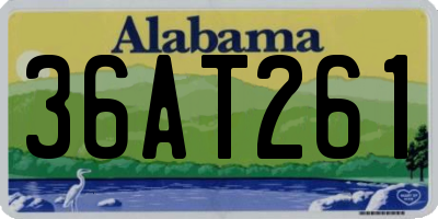 AL license plate 36AT261