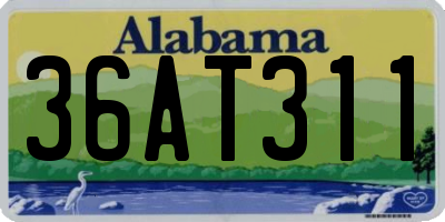 AL license plate 36AT311