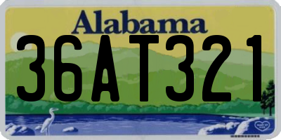 AL license plate 36AT321