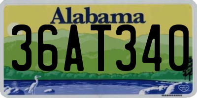AL license plate 36AT340