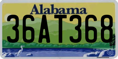 AL license plate 36AT368