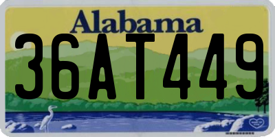 AL license plate 36AT449