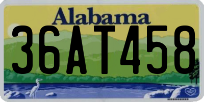 AL license plate 36AT458