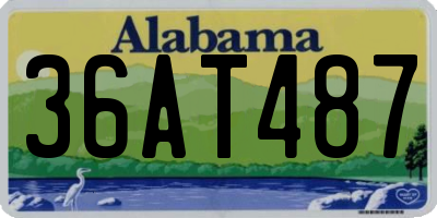 AL license plate 36AT487