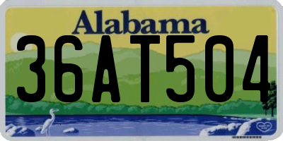 AL license plate 36AT504