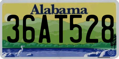 AL license plate 36AT528