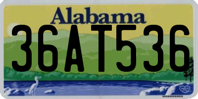 AL license plate 36AT536