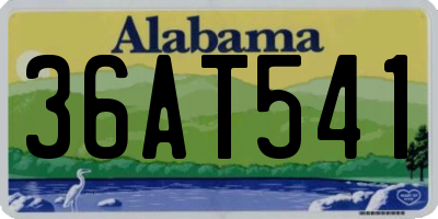 AL license plate 36AT541