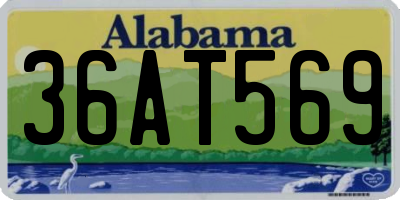 AL license plate 36AT569