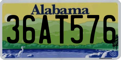 AL license plate 36AT576