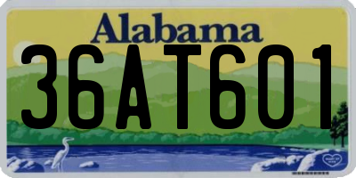 AL license plate 36AT601