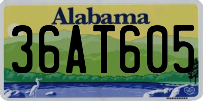AL license plate 36AT605