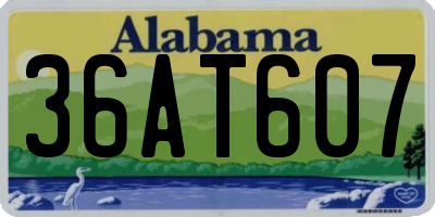 AL license plate 36AT607