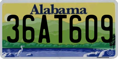 AL license plate 36AT609