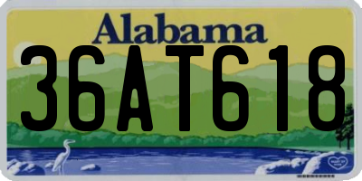 AL license plate 36AT618
