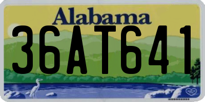 AL license plate 36AT641