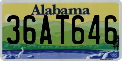 AL license plate 36AT646