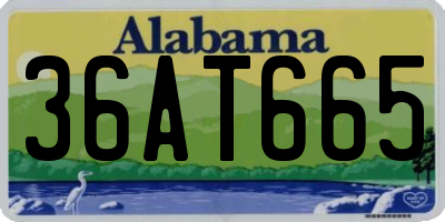 AL license plate 36AT665