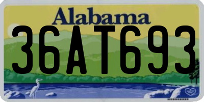 AL license plate 36AT693