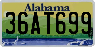 AL license plate 36AT699
