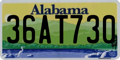 AL license plate 36AT730