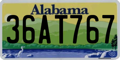 AL license plate 36AT767