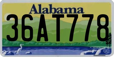 AL license plate 36AT778