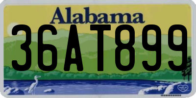 AL license plate 36AT899