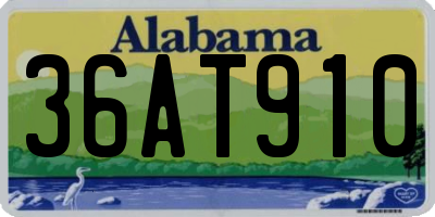 AL license plate 36AT910