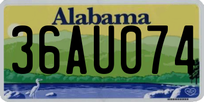 AL license plate 36AU074