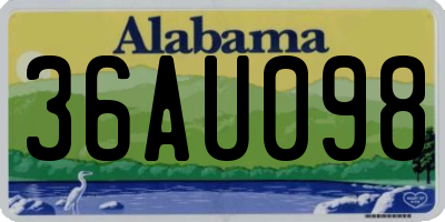 AL license plate 36AU098