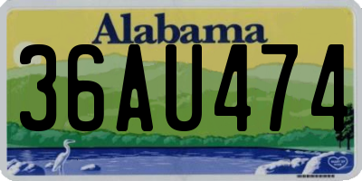 AL license plate 36AU474
