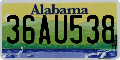 AL license plate 36AU538