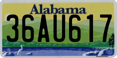 AL license plate 36AU617