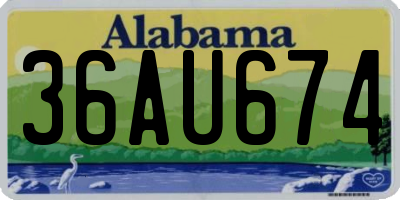 AL license plate 36AU674