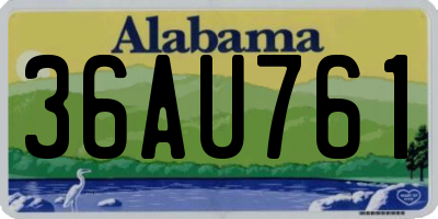 AL license plate 36AU761