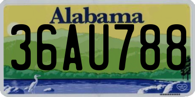AL license plate 36AU788
