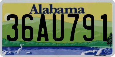 AL license plate 36AU791