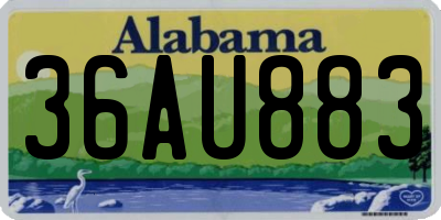 AL license plate 36AU883
