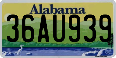AL license plate 36AU939