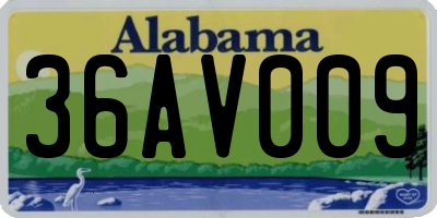 AL license plate 36AV009