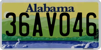 AL license plate 36AV046