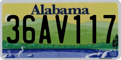 AL license plate 36AV117