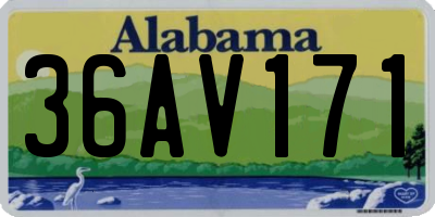 AL license plate 36AV171