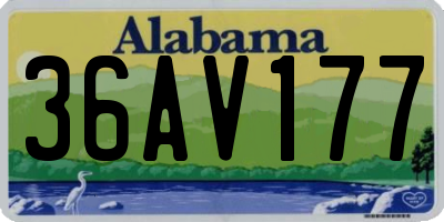 AL license plate 36AV177